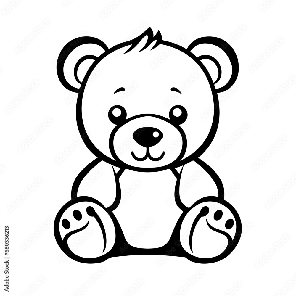 Adorable Teddy Bear Vector Illustration