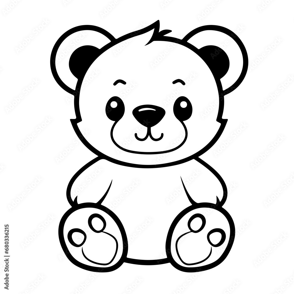 Adorable Teddy Bear Vector Illustration Adorable Teddy Bear Vector Illustration