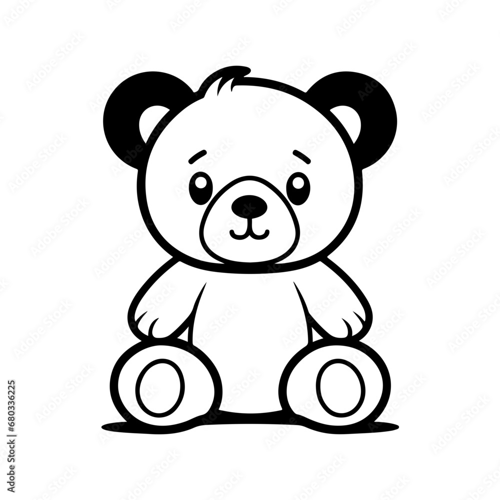 Adorable Teddy Bear Vector Illustration Adorable Teddy Bear Vector Illustration