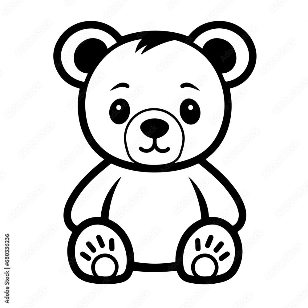 Adorable Teddy Bear Vector Illustration Adorable Teddy Bear Vector Illustration