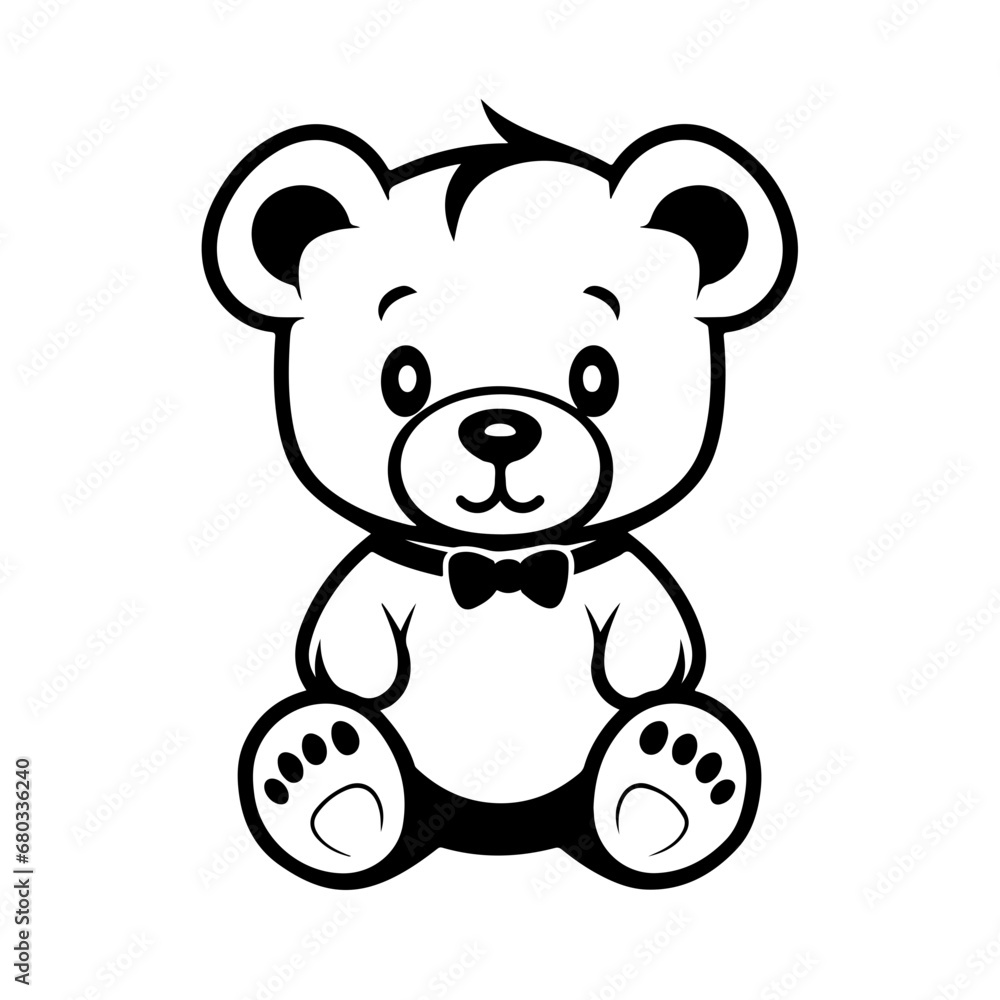 Adorable Teddy Bear Vector Illustration Adorable Teddy Bear Vector Illustration