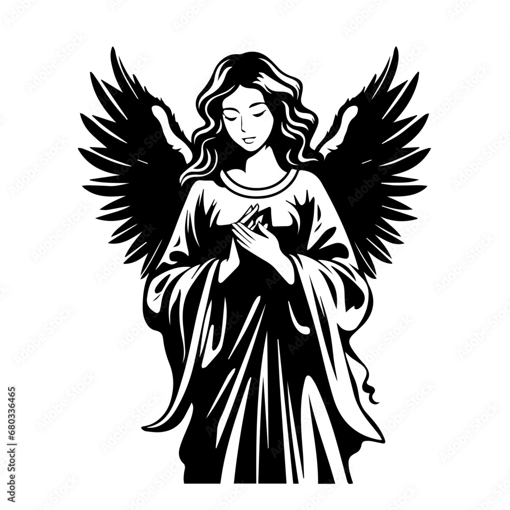 Ethereal Angelic Presence Vector Illustration Ethereal Angelic Presence Vector Illustration