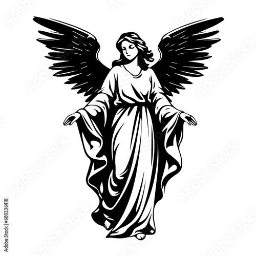 Ethereal Angelic Presence Vector Illustration © Mateusz