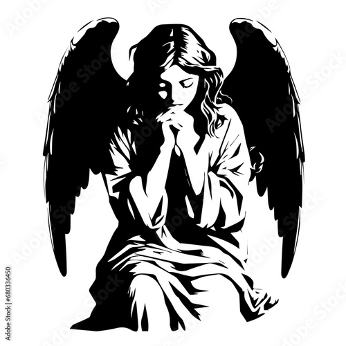 Ethereal Angelic Presence Vector Illustration