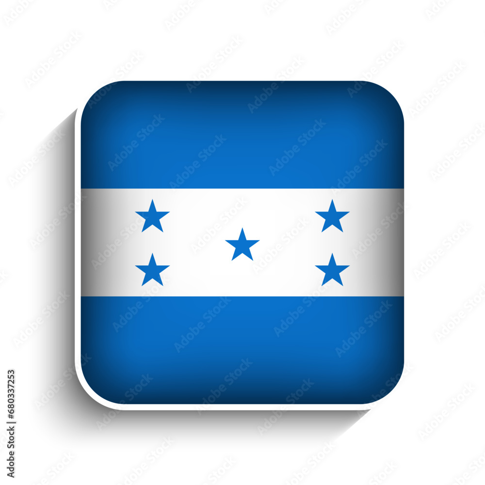 Vector Square Honduras Flag Icon Vector Square Honduras Flag Icon