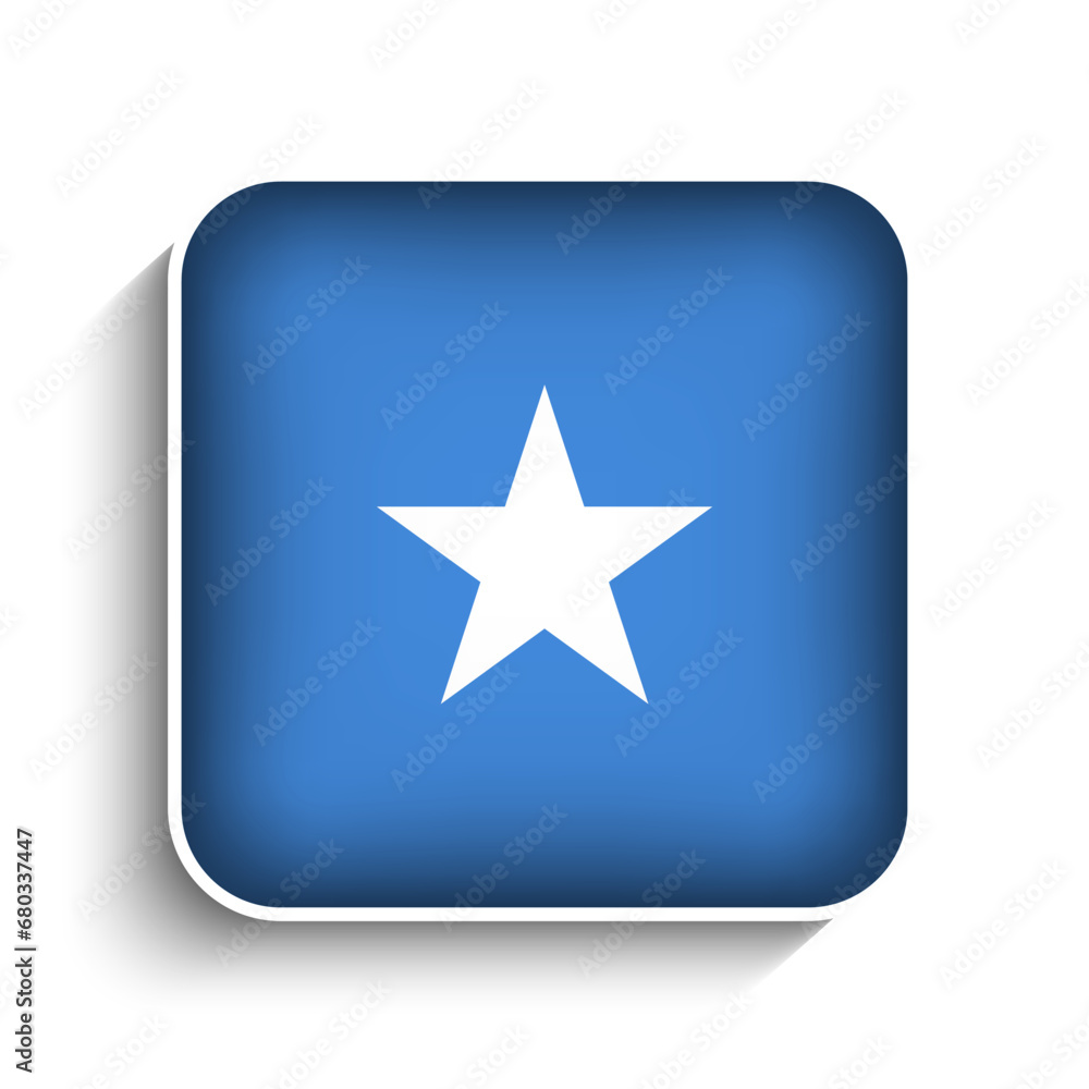 Vector Square Somalia Flag Icon Vector Square Somalia Flag Icon