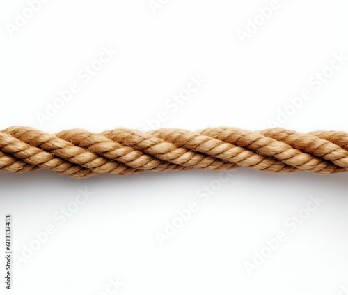Simple Utility: Rope Isolated on White Background. Generative ai
