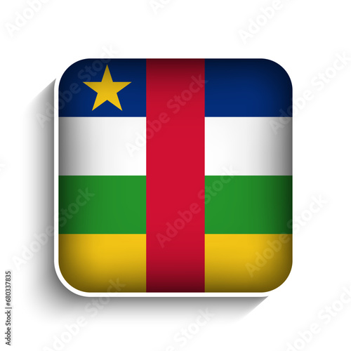 Vector Square Central African Republic Flag Icon