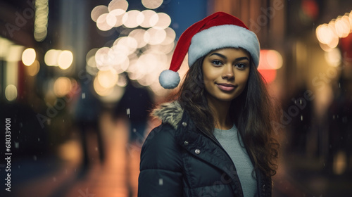 christmas evening shopping,...