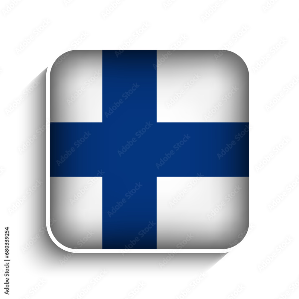 Fototapeta premium Vector Square Finland Flag Icon