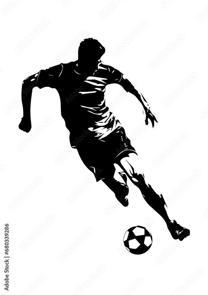 Dynamic Soccer Player Vector Illustration