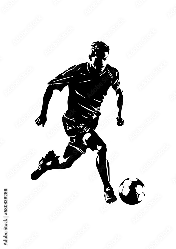 Dynamic Soccer Player Vector Illustration
