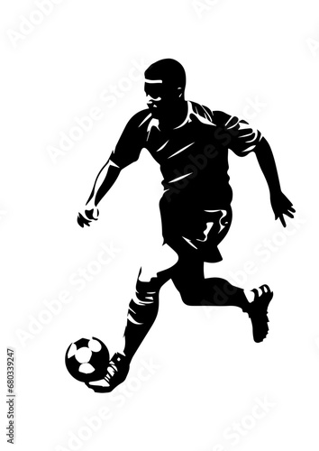Fototapeta Naklejka Na Ścianę i Meble -  Dynamic Soccer Player Vector Illustration