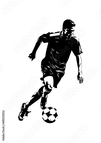 Fototapeta Naklejka Na Ścianę i Meble -  Dynamic Soccer Player Vector Illustration
