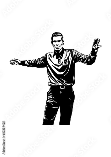 Soccer Referee Vector Illustration