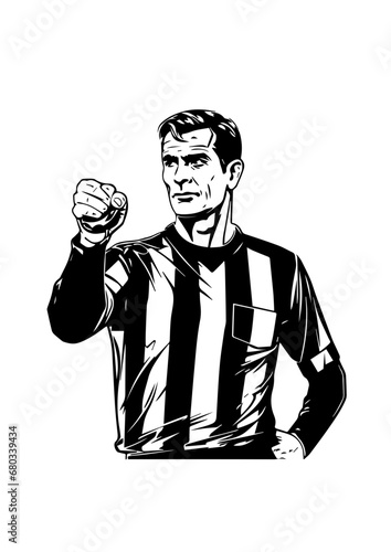 Soccer Referee Vector Illustration