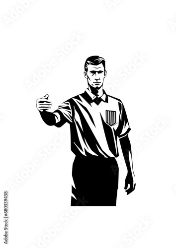 Soccer Referee Vector Illustration