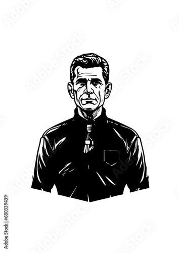 Soccer Referee Vector Illustration