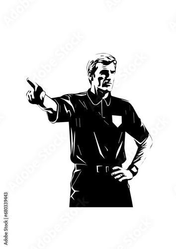 Soccer Referee Vector Illustration