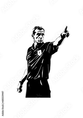 Soccer Referee Vector Illustration