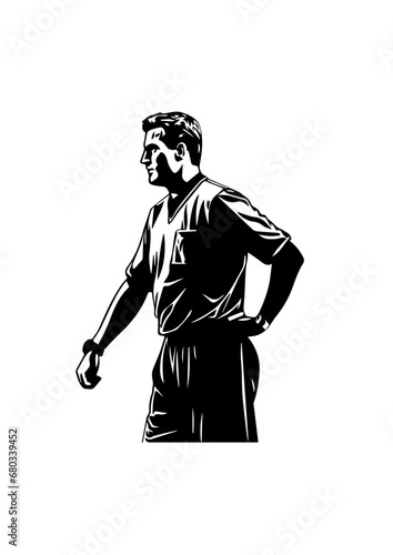 Soccer Referee Vector Illustration