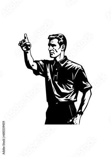 Soccer Referee Vector Illustration