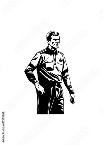 Soccer Referee Vector Illustration