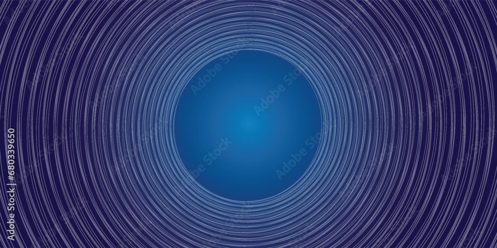 Blue vector illustration which consist of circles.Light blue dynamic abstract vector background with diagonal lines. 3d cover business presentation banner for sale night party event. Fast moving soft  - obrazy, fototapety, plakaty 
