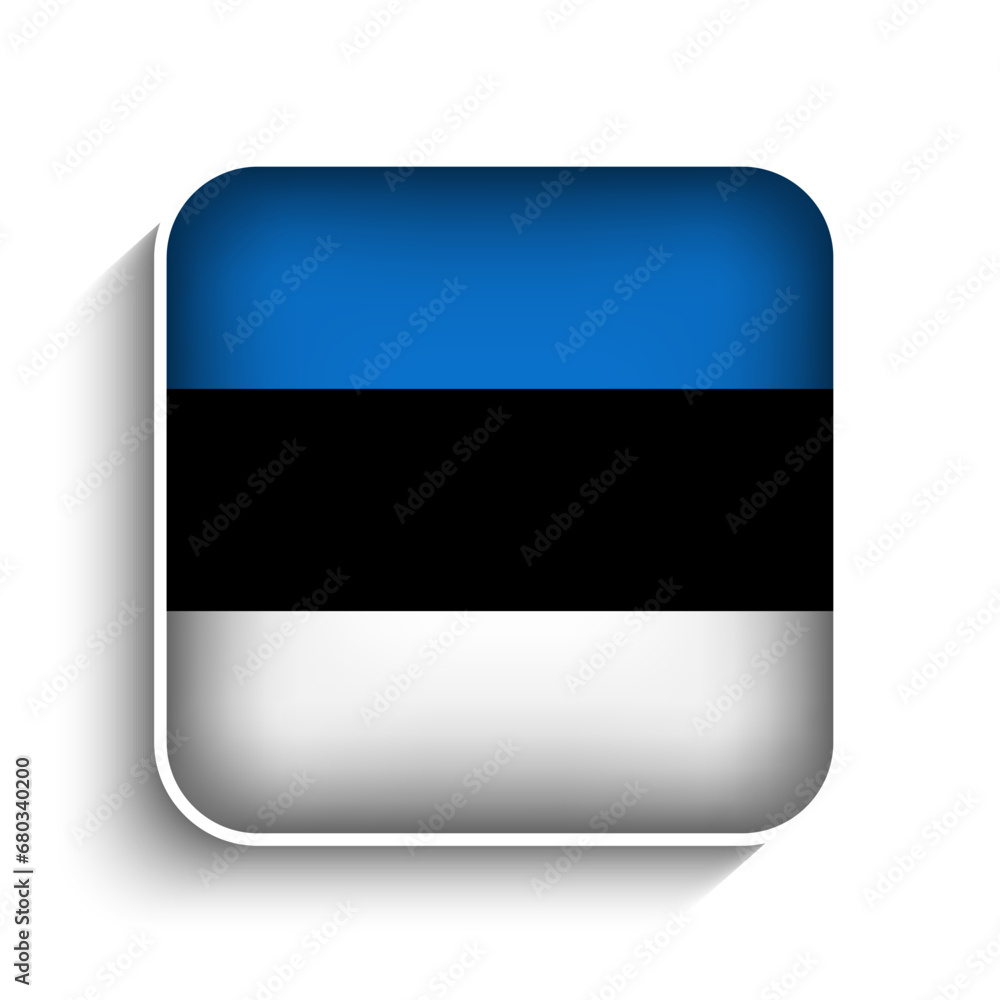 Vector Square Estonia Flag Icon Vector Square Estonia Flag Icon