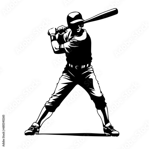 Energetic Baseball Player Vector Illustration