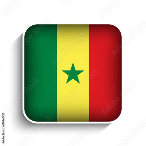 Free Download Vector Square Senegal Flag Icon - GFXLoad