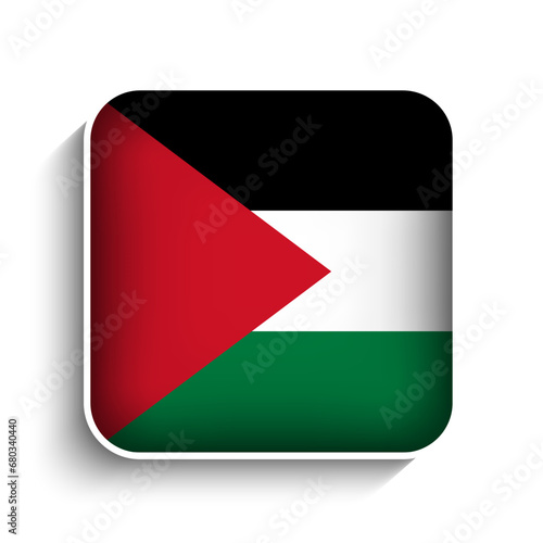 Free Download Vector Square Palestine Flag Icon - GFXLoad