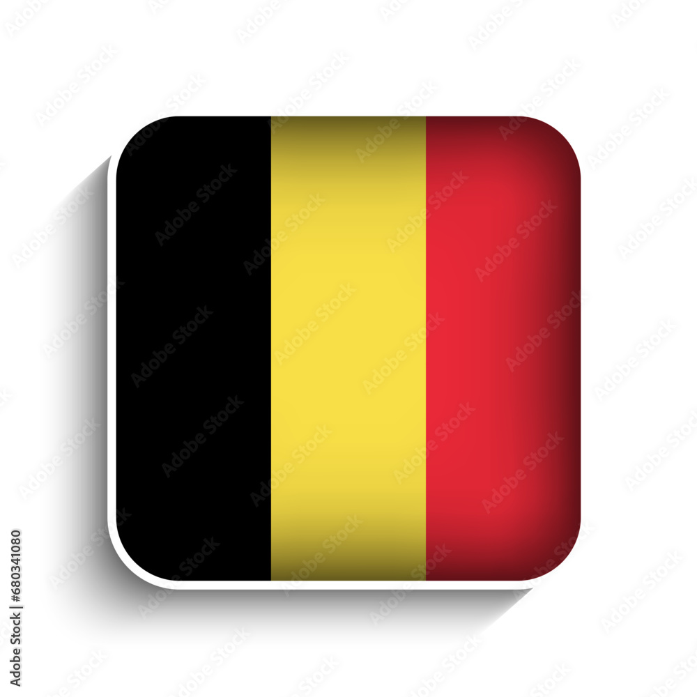 Fototapeta premium Vector Square Belgium Flag Icon
