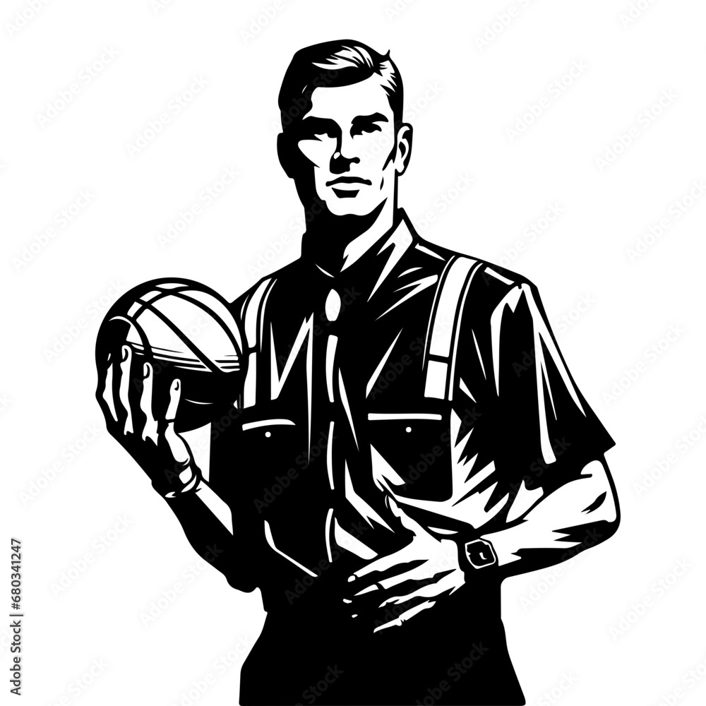 Basketball Referee Vector Illustration Basketball Referee Vector Illustration