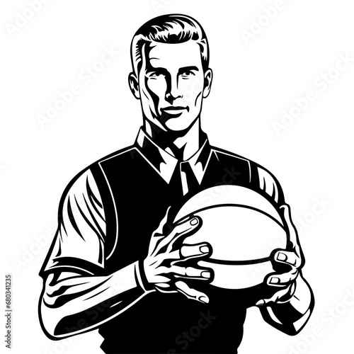 Basketball Referee Vector Illustration