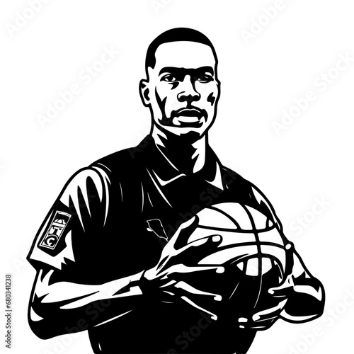 Basketball Referee Vector Illustration