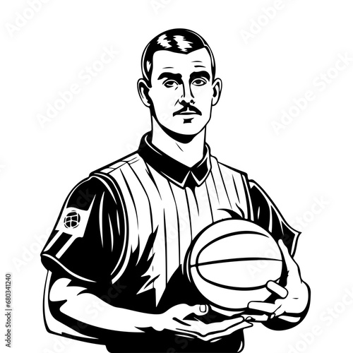 Basketball Referee Vector Illustration