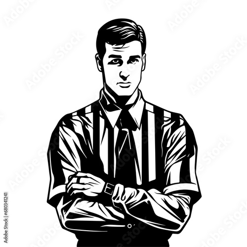 Basketball Referee Vector Illustration