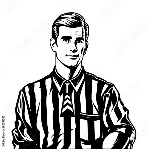 Basketball Referee Vector Illustration