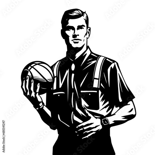 Basketball Referee Vector Illustration