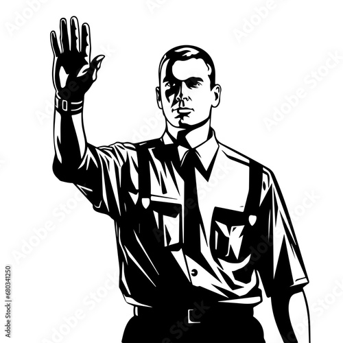 Basketball Referee Vector Illustration