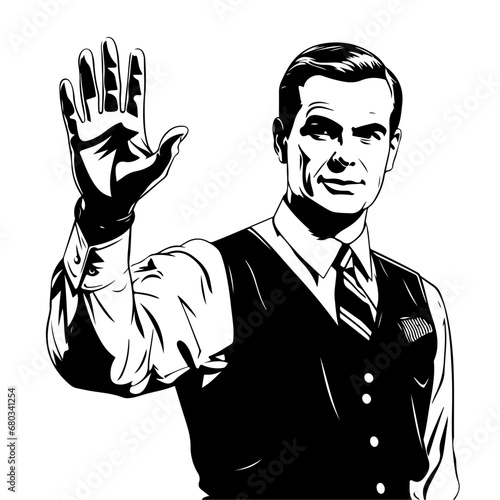 Basketball Referee Vector Illustration