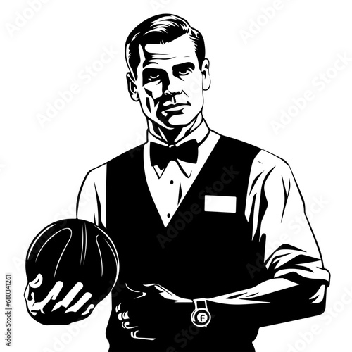 Basketball Referee Vector Illustration