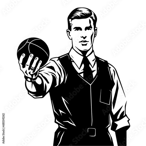 Basketball Referee Vector Illustration