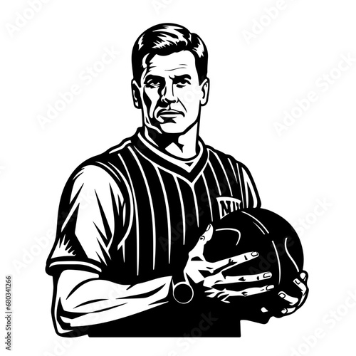 Basketball Referee Vector Illustration