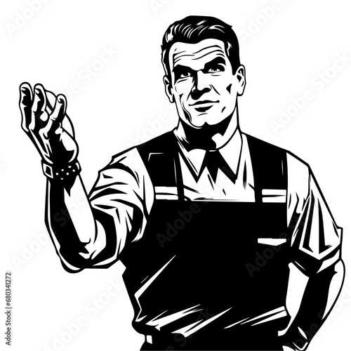 Basketball Referee Vector Illustration
