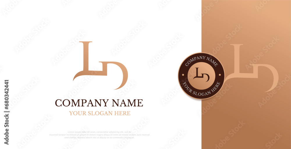 Initial LD Logo Design Vector 