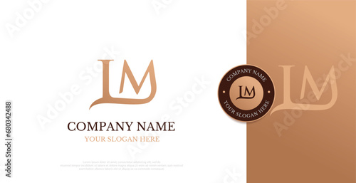 Initial LM Logo Design Vector 