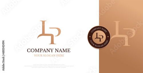 Initial LP Logo Design Vector 