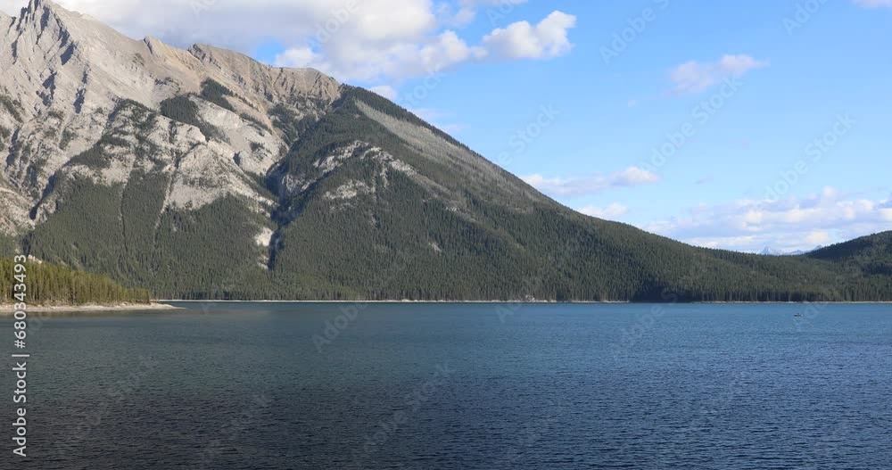 Beautiful view of Minnewanka Lake in Banff National Park in Canada Beautiful view of Minnewanka Lake in Banff National Park in Canada